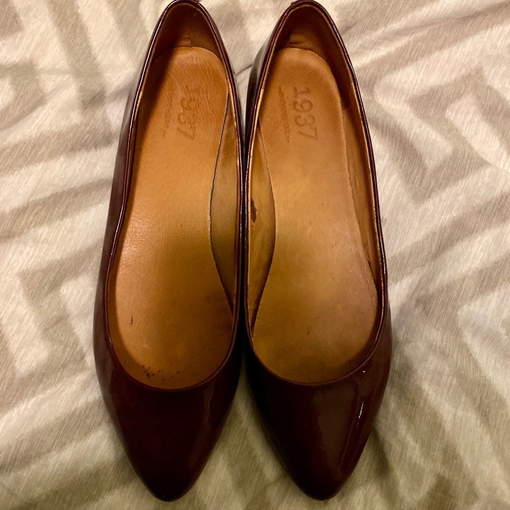 1937 Oxblood patent flats